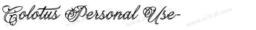 Colotus Personal Use字体转换